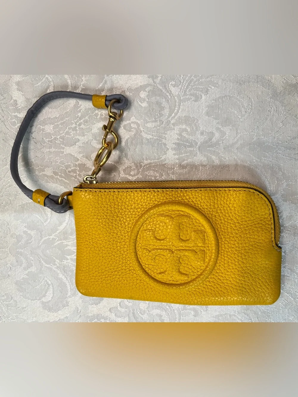 Tory Burch Perry Bombe Leather Colorblock Wristlet with Card Case